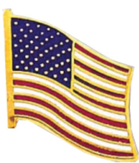 Blackinton American Flag Pin - Gold Plate can be fitted to your lapel